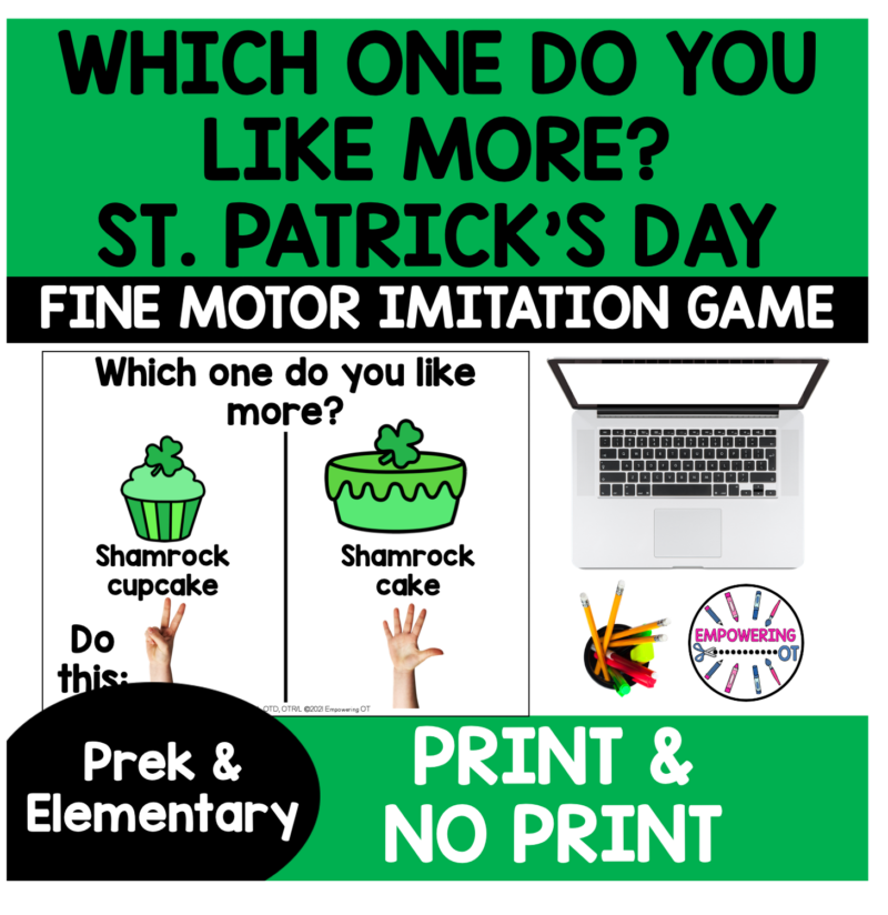 St Patrick's Day Occupational Therapy Game