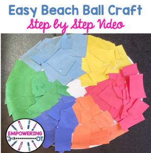 Easy beach ball craft occupational therapy