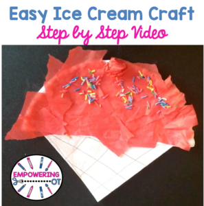 Easy Ice Cream Occupational Therapy Craft