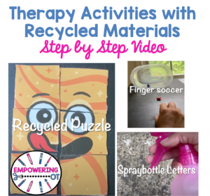 Occupational therapy activities minimal materials
