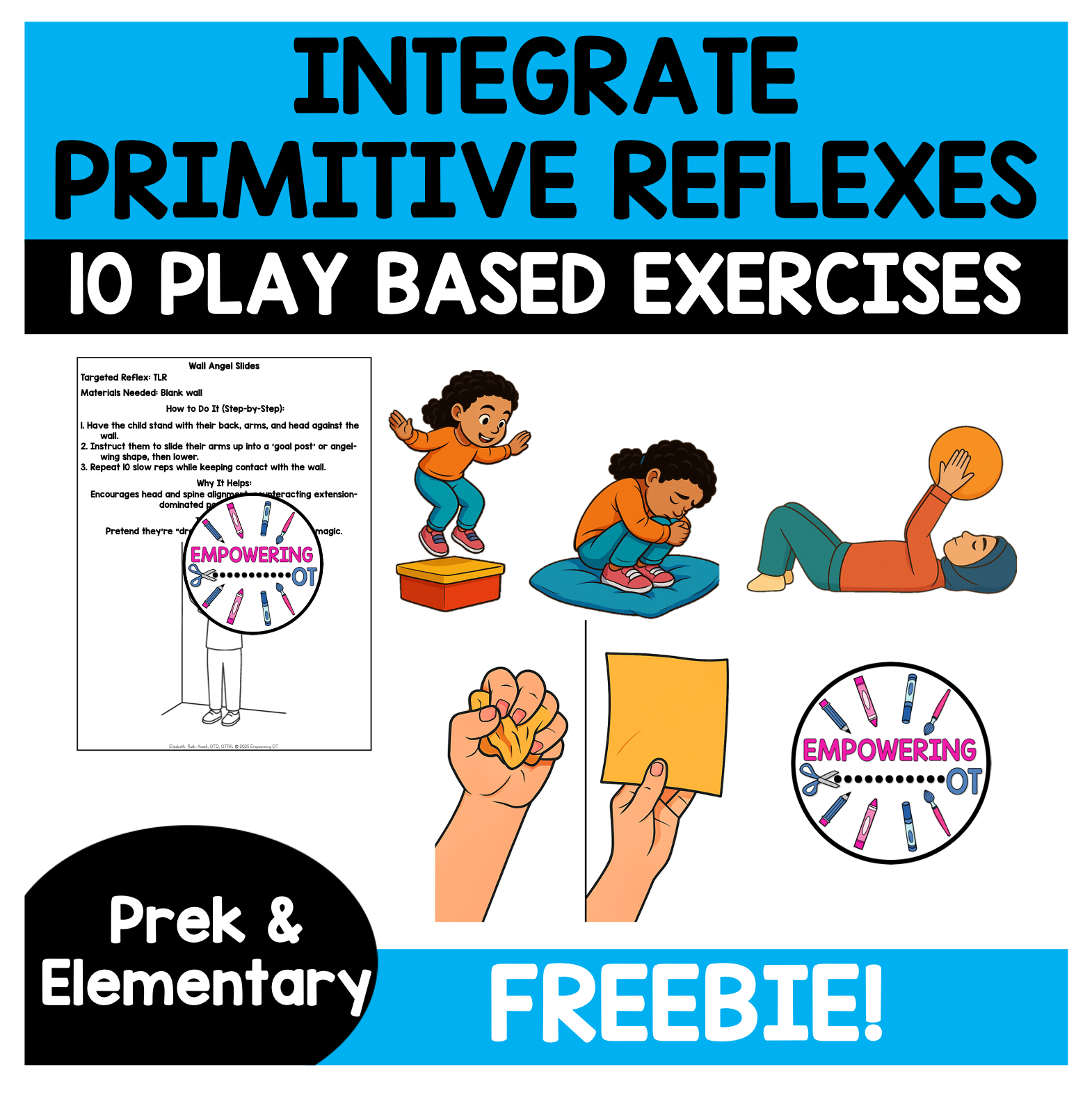 FREEBIE 10 Reflex Integration Exercises with Visuals